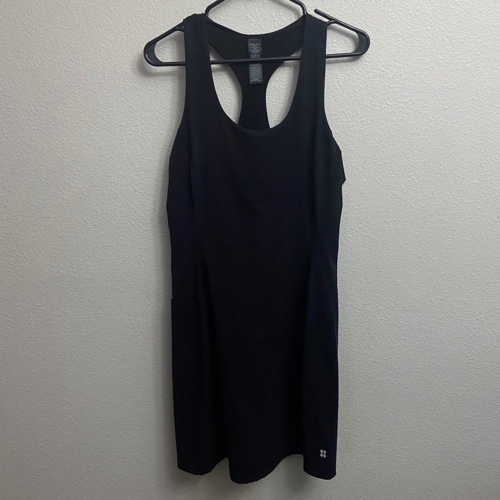 Sweaty Betty Black Racerback Workout Dress Built in Shorts Athleisure Medium
